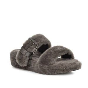 New UGG Fuzz Yeah Furry Sandals Slippers 9